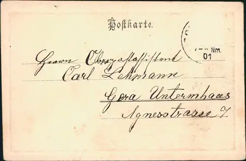 Ansichtskarte Oberkotzau Marktplatz mit Kirche u. Kantorat. Bahnstation 1903
