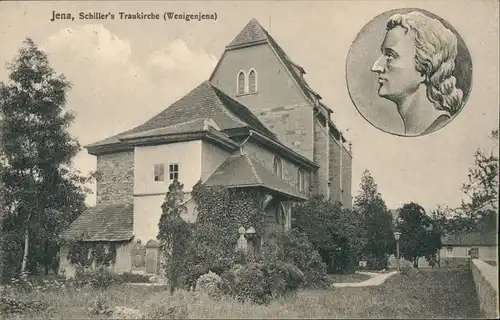 Ansichtskarte Jena Schiller's Traukirche (Wenigenjena) 1912