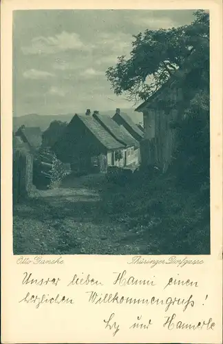 .Thüringen Thüringen Stimmungsbild Thüringer Dorfgasse Otto Ganske 1928