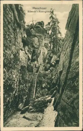 Postcard Karlsberg Karłów Rübezahl's Riesengrund 1918