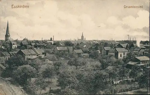 Ansichtskarte Euskirchen Blick über die Dächer der Stadt 1912