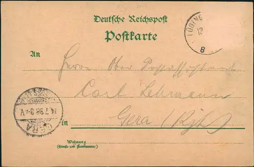 Litho AK Lüdingworth-Cuxhaven Gruss aus... Westerstrasse, Gaststätten 1898