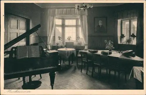 Ansichtskarte Tutzing Klavierraum Beringerheim Starnberger See 1931