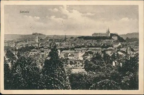 Ansichtskarte Schleiz Totale 1919