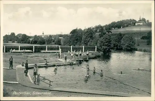 Ansichtskarte Oberkotzau Schwimmbad. 1934