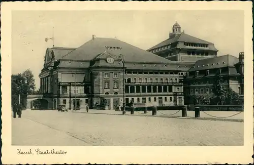 Ansichtskarte Kassel Cassel Partie am Staatstheater 1936