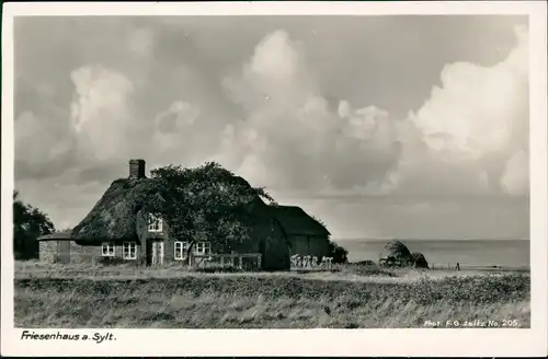 Ansichtskarte Sylt Insel Sylt, Friesenhaus - Fotokarte 1927