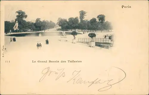 CPA Paris Le Grand Bassin des Tuileries 1900