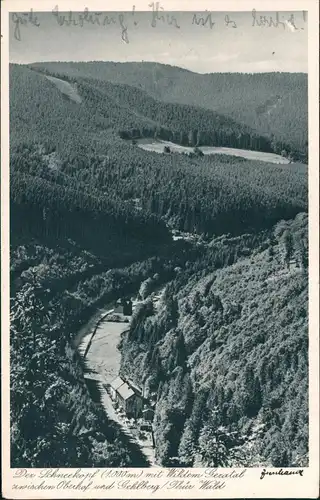 Ansichtskarte Gehlberg Blick vom Schneekopf ins Tal 1931