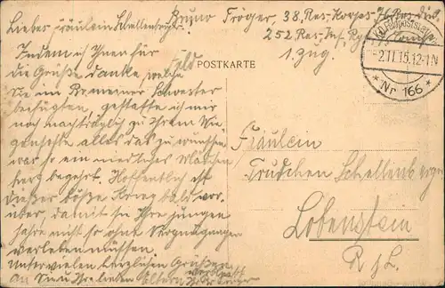 Postcard Wilna Wilno Vilnius Bahnhof Dworzec Kolejowy 1915  gel. Feldpoststempel