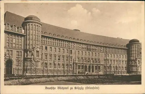 Ansichtskarte Leipzig Deutsche Bücherei 1921