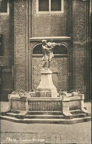 Postcard Thorn (Toruń) Flissakenbrunnen. 1918