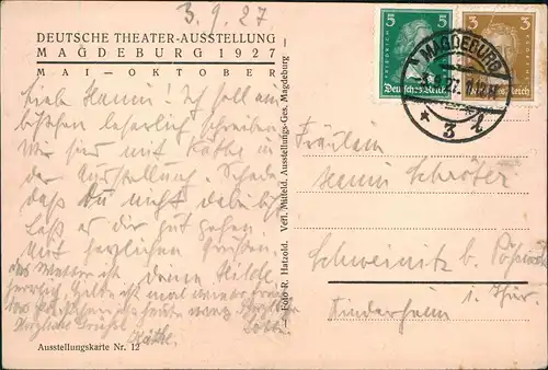 Werder-Magdeburg Theater-Ausstellung Eingang zum Vergnügungspark 1927