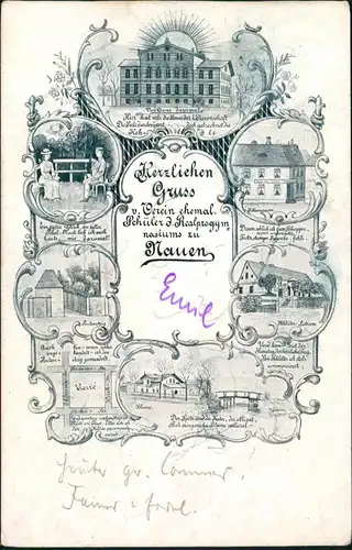 Ansichtskarte Nauen MB Realgymnasium MB Verein ehe. Schüler 1902