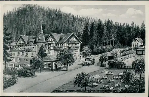 Bad Steben Hotel und Pension König David Hölle Frankenwald 1930 Pernat-Karte: