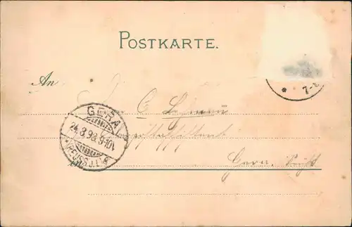 Ansichtskarte Oybin Ruine - Künstlerkarte 1898