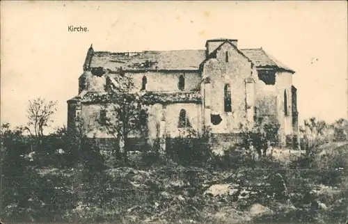 CPA Gratreuil Marne Kirche Militaria WK1 1916  gel. Feldpoststempel