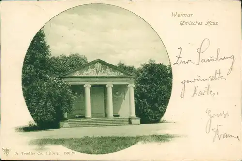 Ansichtskarte Weimar Römisches Haus 1901 Passepartout