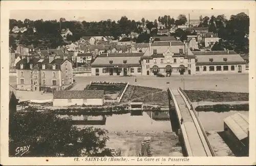 CPA Saint-Lô Gare/Partie am Bahnhof 1928