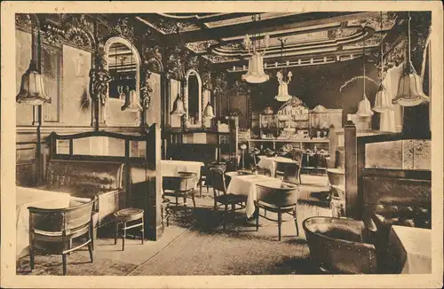 Ansichtskarte Leipzig Kaffeehaus Bauer, Kasino-Bar 1918