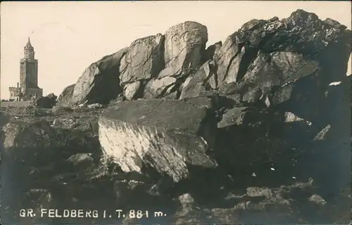 Schmitten (Hochtaunus) Großer Feldberg, Aussichtsturm - Fotokarte 1927