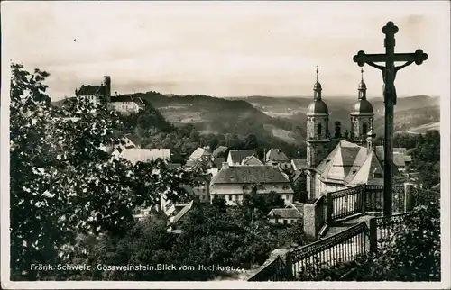 Gößweinstein Panorama Fränk. Schweiz Blick vom Hochkreuz 1931