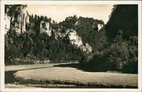 Gößweinstein Umland-Ansicht Wiesenttal mit Schloss Gössweinstein 1931