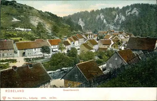 Ansichtskarte Rübeland Panorama-Ansicht Gesamtansicht 1905