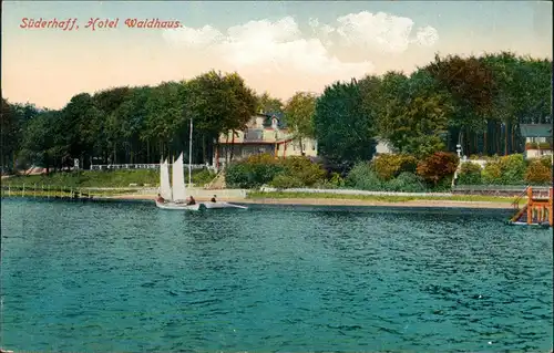 Postcard Sønderhav Süderhaff, Hotel Waldhaus 1910