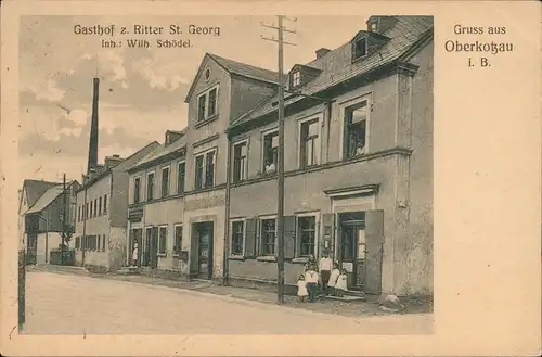 Oberkotzau Gasthof z. Ritter St. Georg Inh.: Wilh. Schödel 1910