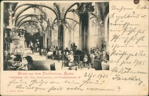 Mitte Berlin Friedrichstr. 165, Ecke Behrenstrasse  Pschorrbräu 1901