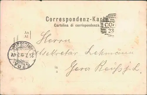 Cartoline Dürrensee Monte Cristallo mit Dürrensee. Südtirol 1899