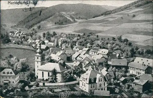 Ansichtskarte Marktgölitz-Probstzella Stadtpartie 1922