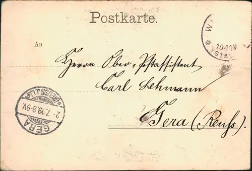 Ansichtskarte Bad Wildbad Olgastrasse 1899