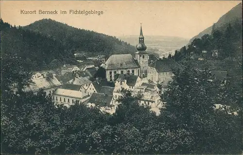 Ansichtskarte Bad Berneck im Fichtelgebirge Stadtpartie 1919