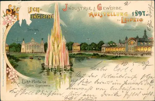 Ansichtskarte Litho AK Leipzig INDUSTRIE & GEWERBE Auststellung 1897