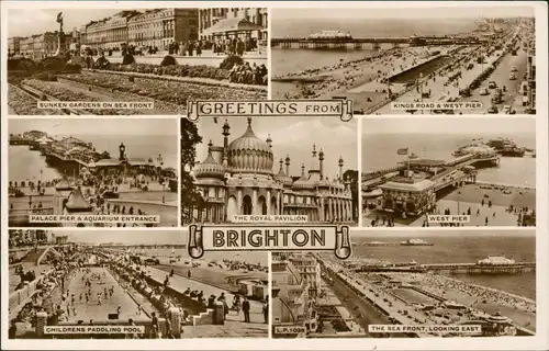 Postcard Brighton Brighton Ansichten (Multi-View-Postcard) 1958