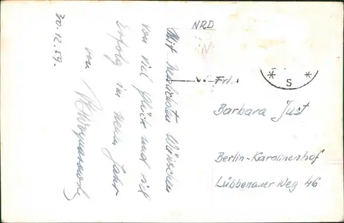 Postcard Danzig Gdańsk/Gduńsk WRZESZCZ. Ulica GRUNWALDZKA. 1959
