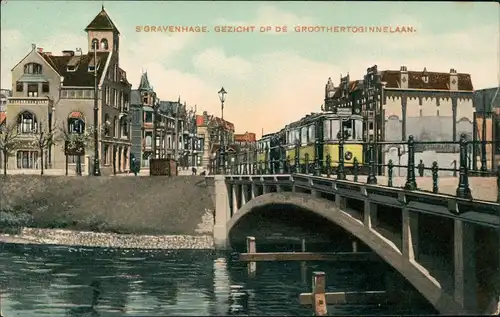 Postkaart Den Haag Den Haag Straßenpartie, Tram - Straßenbahn 1912