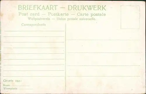 Postkaart Den Haag Den Haag Schiekade met Delftsche Poort 1912