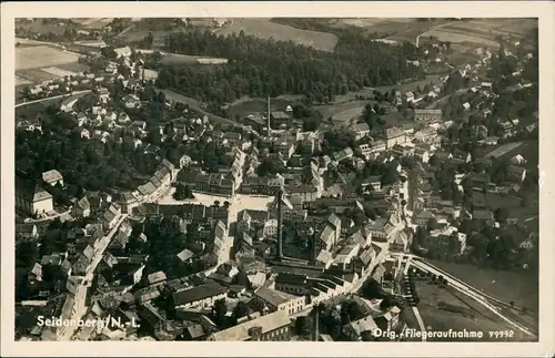 Postcard Seidenberg Zawidów Luftbild mit Fabriken 1932