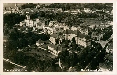 Postcard Steinau an der Oder Ścinawa Luftbild Kr. Lubin Lüben 1930