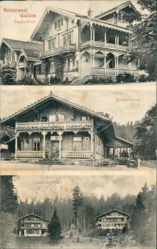 Glatzen Marienbad Kladská Mariánské Lázně  Restauration Jagdschloß 1908