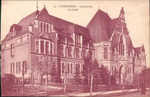 Ansichtskarte Euskirchen Gymnasium Le Lycée 1922