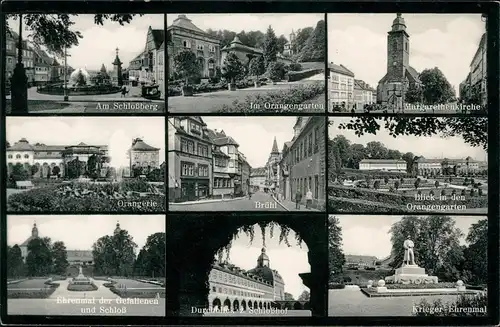 Ansichtskarte Gotha Stadtteilansichten 1937 Stempel Stadt der Versicherungen