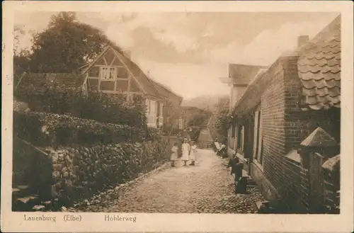 Ansichtskarte Lauenburg (Elbe) Hohlerweg 1920
