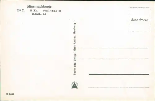 Minensuchboote Schiffe/Schifffahrt - Kriegsschiffe (Marine) WK2 1939