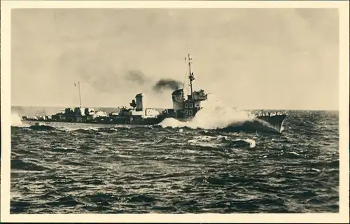 Schiffe/Schifffahrt - Kriegsschiffe (Marine) Zerstörer in der Nordsee 1940