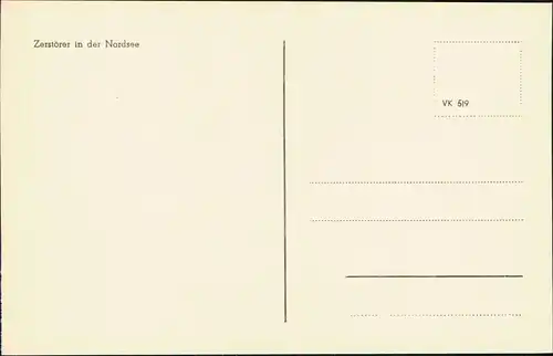 Schiffe/Schifffahrt - Kriegsschiffe (Marine) Zerstörer in der Nordsee 1940