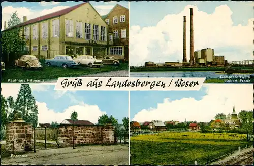 Landesbergen (Weser) Dampfkraftwerk, Kaufhaus Hillmann VW Käfer 1964